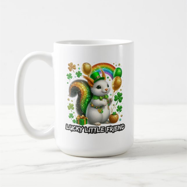 Taza De Café Amigo Ardilla Afortunado (Izquierda)
