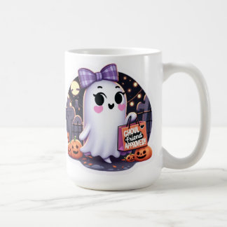 Taza De Café Amigo de Cute Ghoul aprobado Halloween