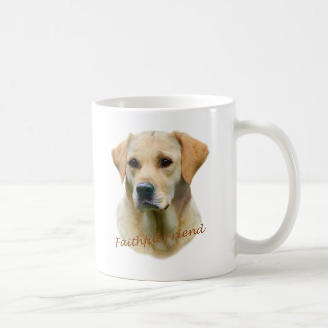 Taza De Café Amigo fiel del laboratorio amarillo (Derecha)