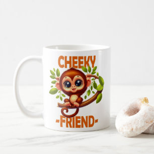 Taza De Café Amigo malhumorado cute mono bebé en personalizado