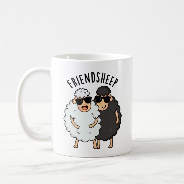Taza De Café Amigo-oveja Funny Sheep Pun (Izquierda)