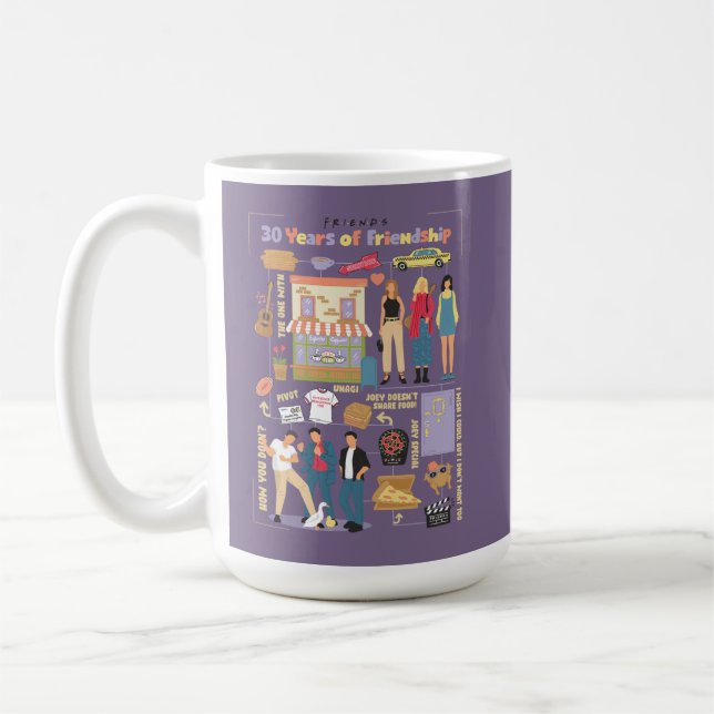 Taza De Café AMIGOS™ | 30 años de amistad (Izquierda)