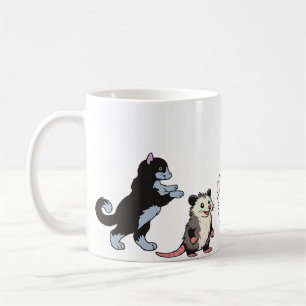 Taza De Café Amigos animales lindos— Mapache, Gato, Ganso, Zari