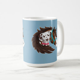 Taza De Café Amigos dálmata y caballo