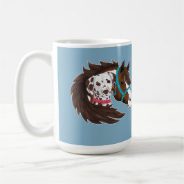 Taza De Café Amigos dálmata y caballo