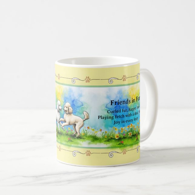 Taza De Café Amigos de Fur Haiku Poodle Mug (Anverso derecho)