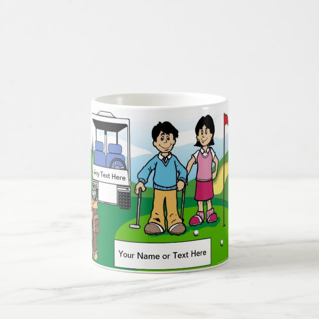 Taza De Café Amigos de golf personalizados - Personalizado de p (Centro)