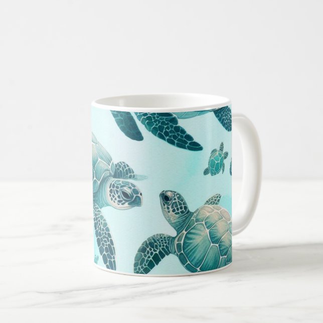 Taza De Café Amigos de la tortuga marina (Anverso derecho)