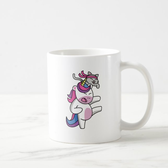 Taza De Café Amigos de Unicorn y gatos (Derecha)