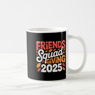 Taza De Café Amigos Del Escuadrón Que Da Agradecimiento Al Otoñ