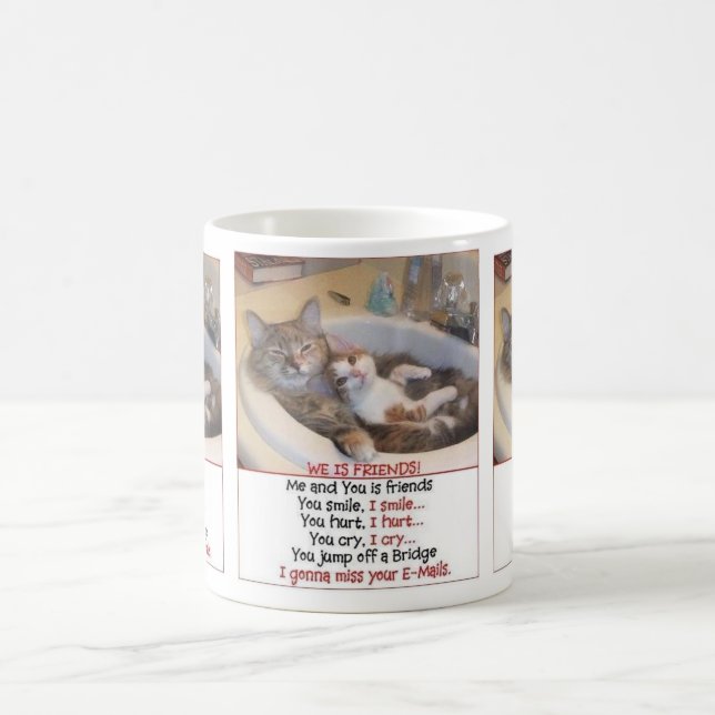 Taza De Café Amigos del gato (Centro)