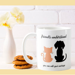 Taza De Café Amigos entienden a los animales del gato canino