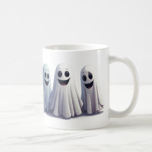 Taza De Café Amigos Felices Fantasmas Pequeños Celebración de H