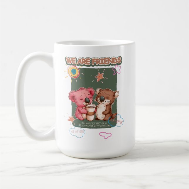 Taza De Café Amigos koalas 071502 (Izquierda)