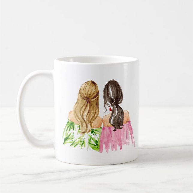 Taza De Café Amigos para siempre Mug Blonde y Brunette (Izquierda)