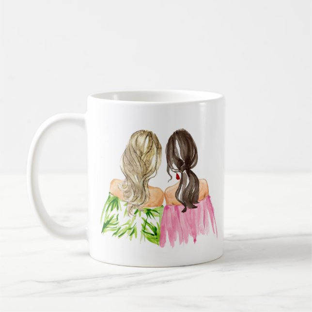 Taza De Café Amigos para siempre Mug Blonde y Brunette (Izquierda)