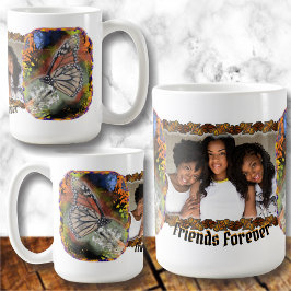 Taza De Café Amigos por siempre mariposa