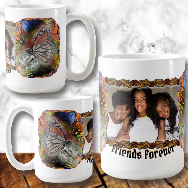 Taza De Café Amigos por siempre mariposa (Subido por el creador)