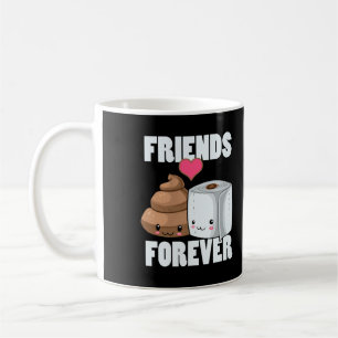 Taza De Café Amigos Por Siempre Papel Higiénico Y Poop