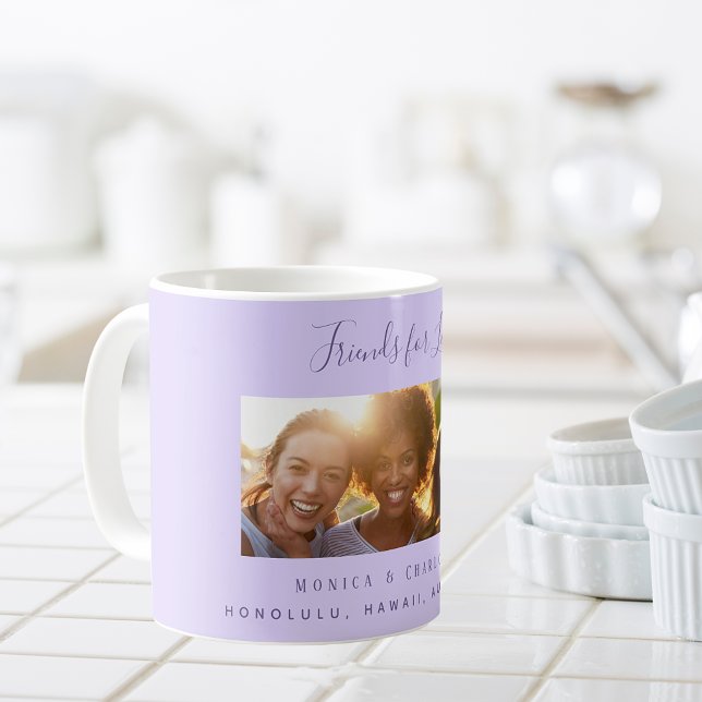 Taza De Café Amigos por sus nombres de foto de vida violet lave (Subido por el creador)