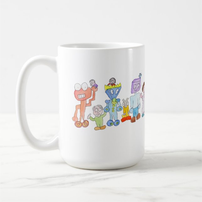Taza De Café Amigos Robots (Izquierda)