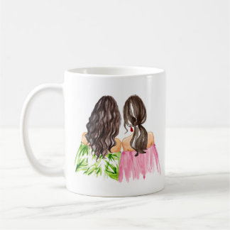 Taza De Café Amigos siempre dan Mug Brunettes