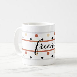 Taza De Café Amigos Terra Cotta Sand Polka Dots
