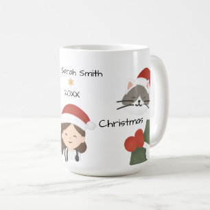 Taza De Café Amigos Veterinarios Personalizados de Navidad