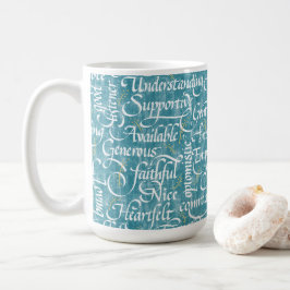 Taza De Café Amistad caligrafía bestie