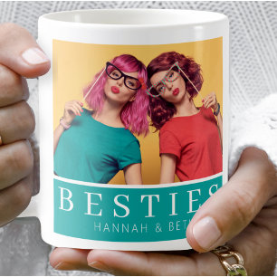 Taza De Café Amistad moderna con los besties foto de Keepsake