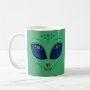 Taza De Café Amistosa Personalizado Alien Face
