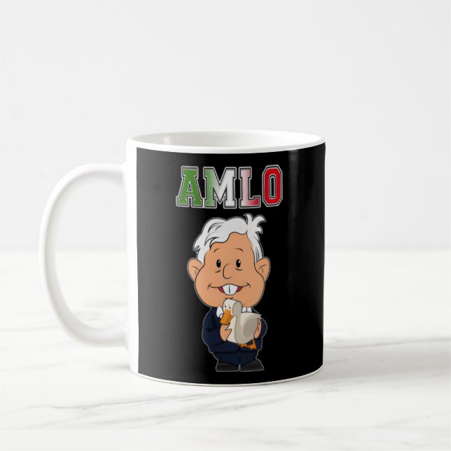 Taza De Café Amlo Presidente Mexicano López Obrador Presidente  (Izquierda)