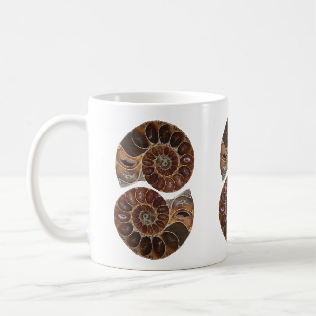 Taza De Café Ammonite Fossils Mug (Izquierda)