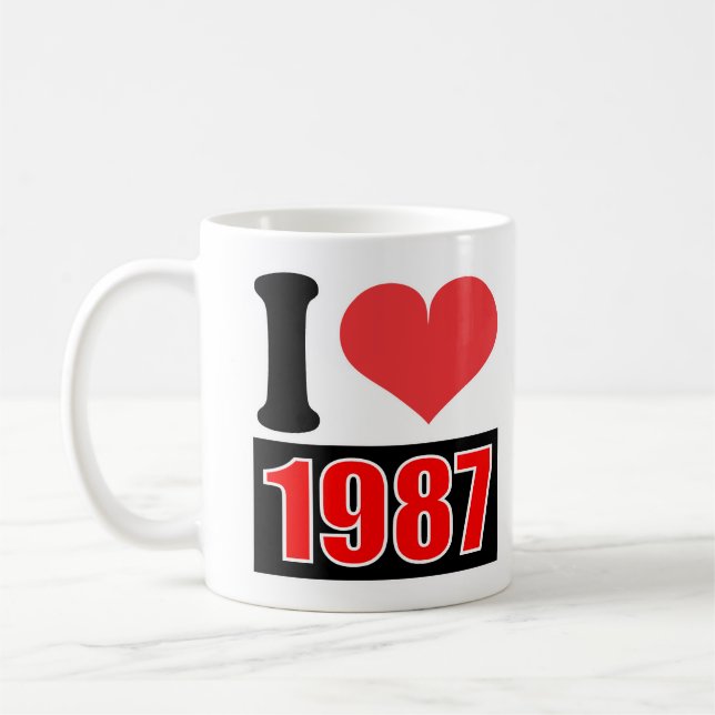 Taza De Café Amo 1987 - Mugs (Izquierda)