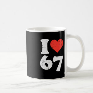 Taza De Café Amo 67 Divertido 6 7 Disfraz Meme Seis Siete Niños