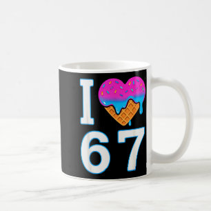 Taza De Café Amo 67 Meme Corazón 6 7 Merch Cosas Seis Siete Hie