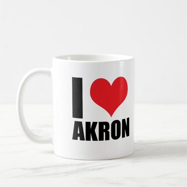 Taza De Café Amo a Akron (Izquierda)