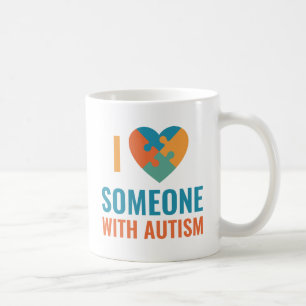 Taza De Café Amo a alguien con autismo