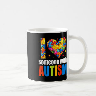 Taza De Café Amo A Alguien Con Autismo Concienciación Corazón H