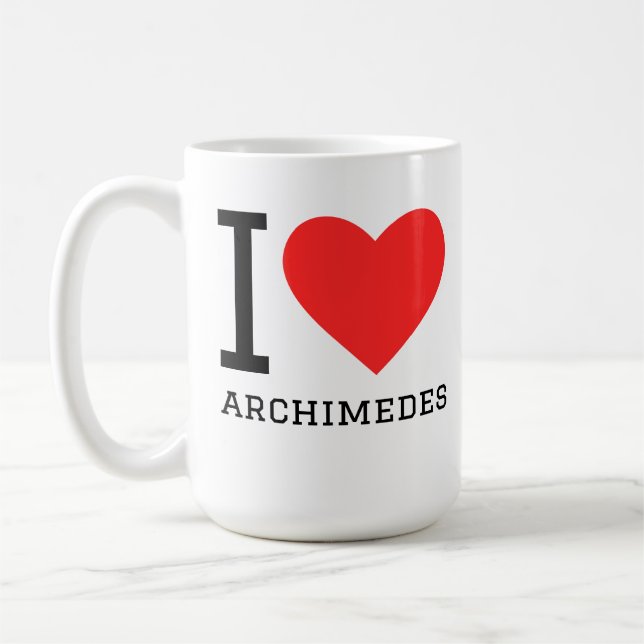 Taza De Café Amo a Arquímedes (Izquierda)