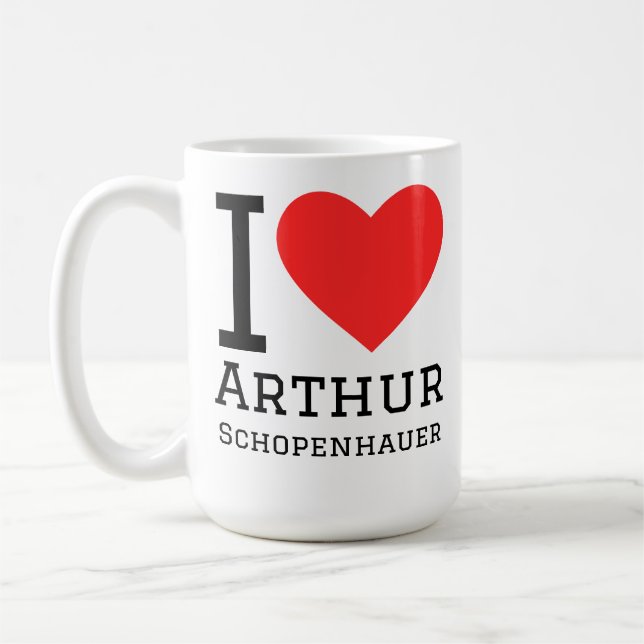 Taza De Café Amo a arthur schopenhauer (Izquierda)