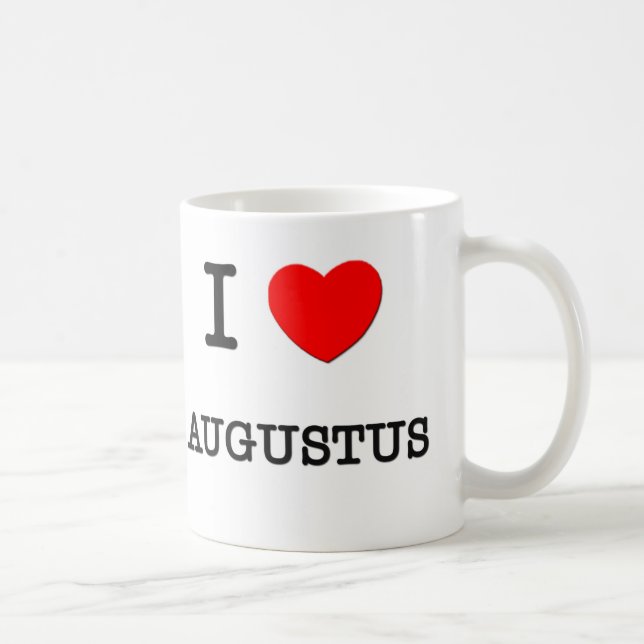 Taza De Café Amo a Augustus (Derecha)