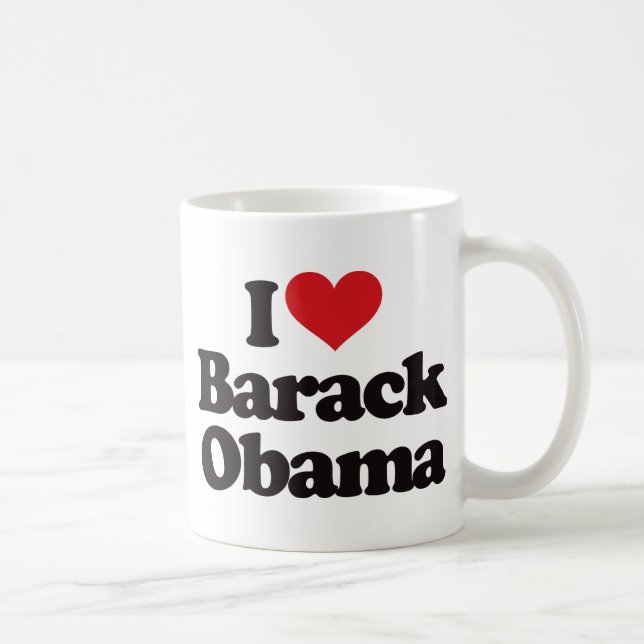 Taza De Café Amo a Barack Obama (Derecha)