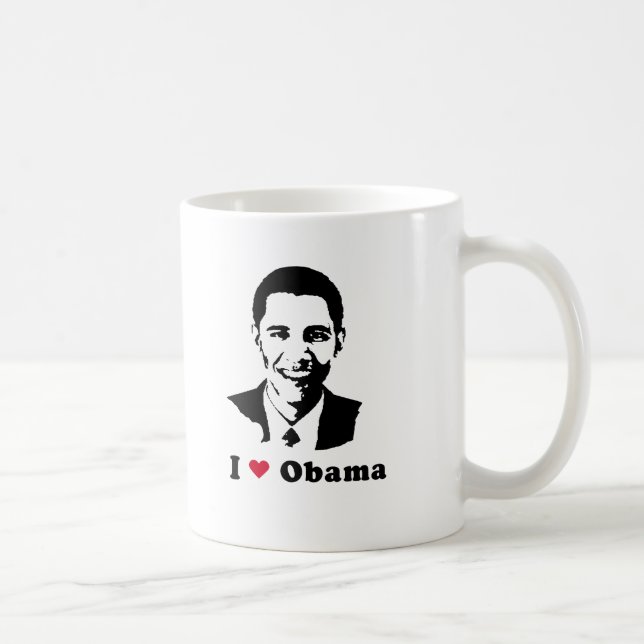 Taza De Café Amo a Barack Obama (Derecha)