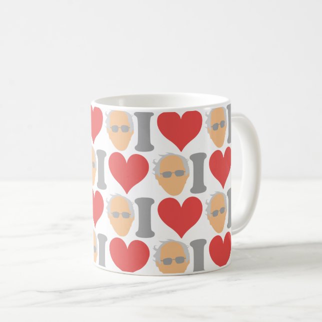 Taza De Café Amo a Bernie Sanders (Anverso derecho)