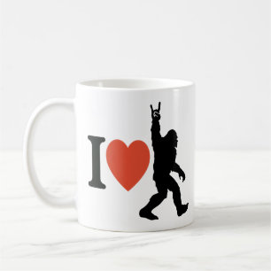 Taza De Café Amo a Bigfoot Rock On