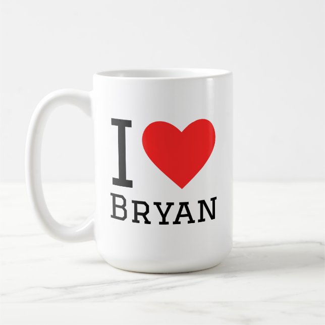 Taza De Café Amo a Bryan  (Izquierda)