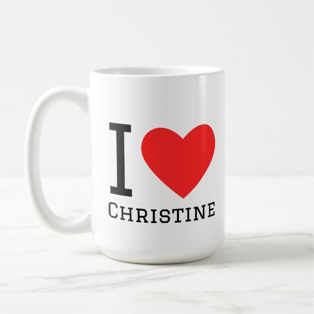 Taza De Café Amo a Christine (Izquierda)
