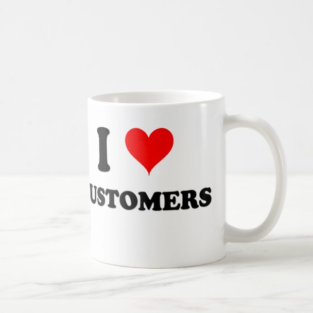 Taza De Café Amo a clientes (Derecha)