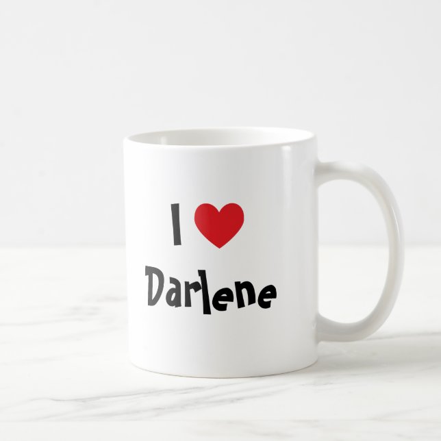 Taza De Café Amo a Darlene (Derecha)